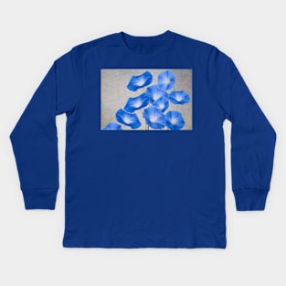 Blue Morning Glory Kids Long Sleeve T-Shirt